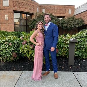 Azazie Cassia 1 shoulder dress “dusty rose”